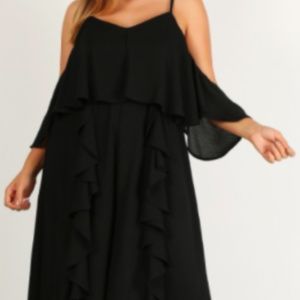Plus Size Solid Wide Leg Jumpsuit